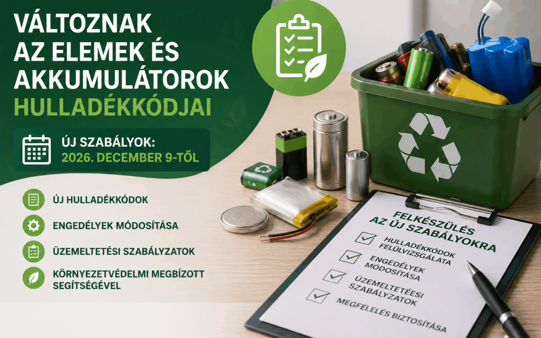 Változnak az elemek és akkumulátorok hulladékkódjai decembertől